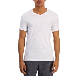 Alfani Men S Regular-Fit V-Neck Solid T-Shirts Pack of 4